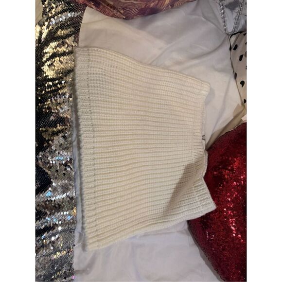 Calvin klein zippered cream Knit & gold scarf neck Snood - Picture 4 of 4